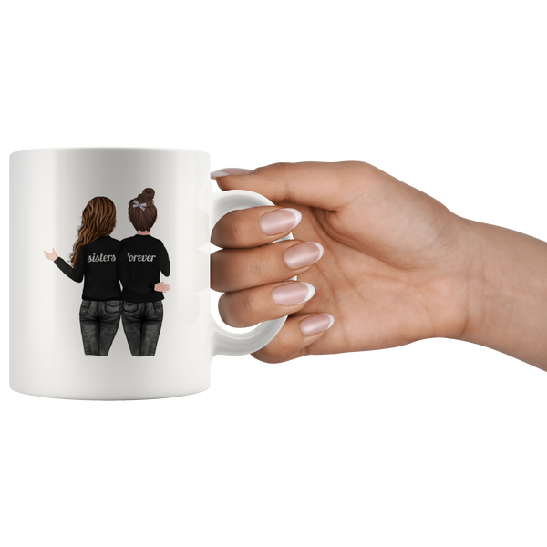 Sisters Forever Watercolor Mug Set