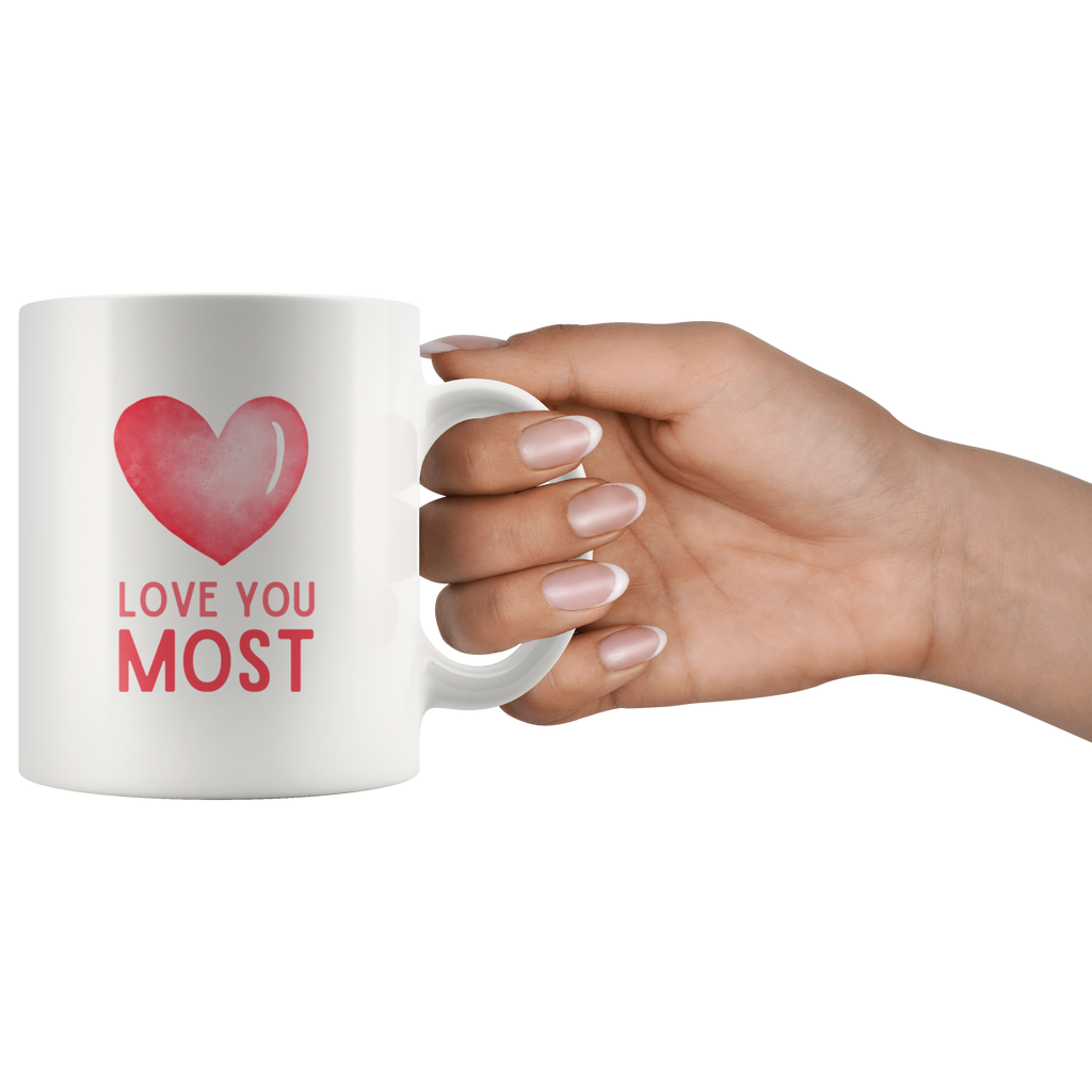 Love You Most, Love You More Heart Mug Set