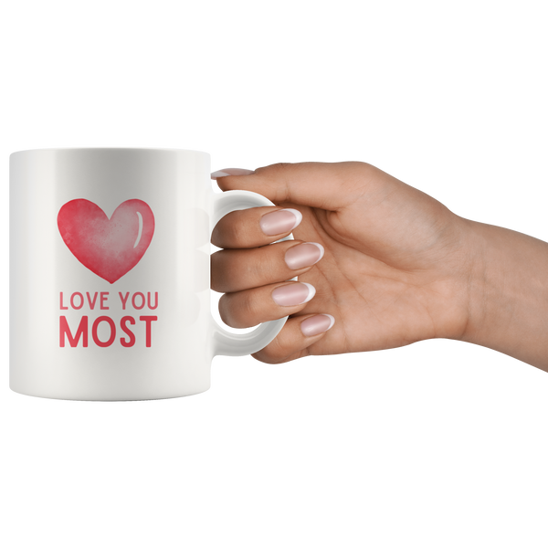 Love You Most, Love You More Heart Mug Set