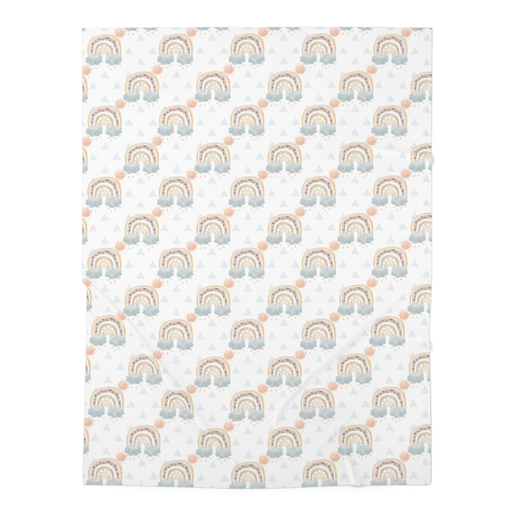 Pretty Vintage Rainbow Baby Swaddle Blanket
