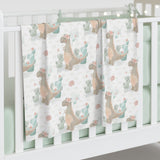 Load image into Gallery viewer, Mrs. Dinosaur Flower and Cactus Pastel Baby Swaddle Blanket