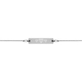 Load image into Gallery viewer, Shine Like a Diamond Engraved Silver Bar Chain Bracelet