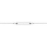 Load image into Gallery viewer, Never Alone Engraved Silver Bar Chain Bracelet