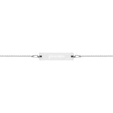 Load image into Gallery viewer, Gioia Mia Engraved Silver Bar Chain Bracelet