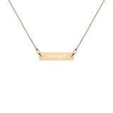 Load image into Gallery viewer, Homegirl Engraved Silver Bar Chain Necklace