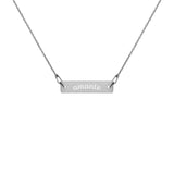 Load image into Gallery viewer, Amante Secret Love Engraved Silver Bar Chain Necklace