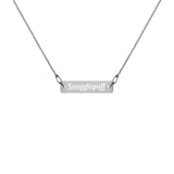 Load image into Gallery viewer, Snugglepuff Engraved Silver Bar Chain Necklace