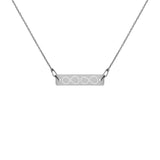 Load image into Gallery viewer, Two Infinity and Beyond Engraved Silver Bar Chain Necklace