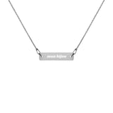 Load image into Gallery viewer, Mon Bijou &quot;My Jewel&quot; French Engraved Silver Bar Chain Necklace