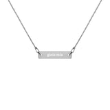 Load image into Gallery viewer, Gioia Mia &quot;My Joy&quot; Italian Engraved Silver Bar Chain Necklace