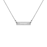 Load image into Gallery viewer, Homegirl Engraved Silver Bar Chain Necklace
