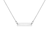 Load image into Gallery viewer, Dreamgirl Engraved Silver Bar Chain Necklace