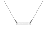 Load image into Gallery viewer, Ms Universe Engraved Silver Bar Chain Necklace