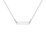 Load image into Gallery viewer, Mariposa 🦋 Engraved Silver Bar Chain Necklace