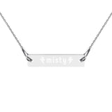 Load image into Gallery viewer, Misty Engraved Silver Bar Chain Necklace