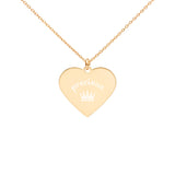 Load image into Gallery viewer, Precious Crown Engraved Silver Heart Necklace