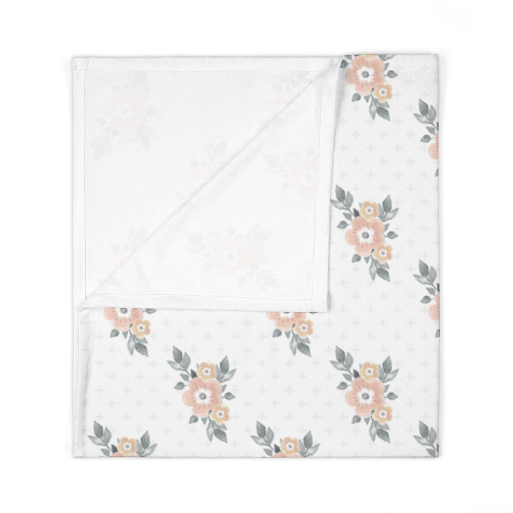 Beautiful Vintage Floral Baby Swaddle Blanket