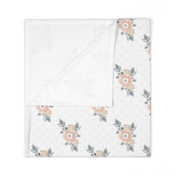 Beautiful Vintage Floral Baby Swaddle Blanket