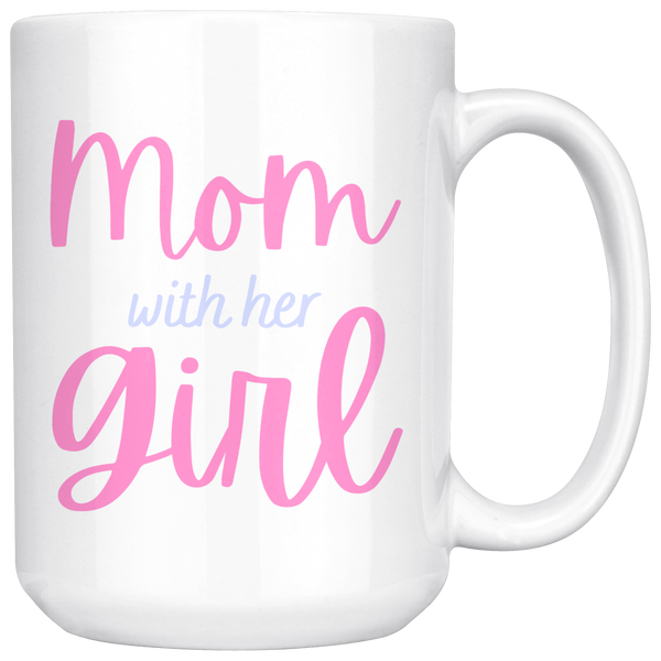 Mommy & Me Cursive Ribbon 11oz+15oz Mug Set