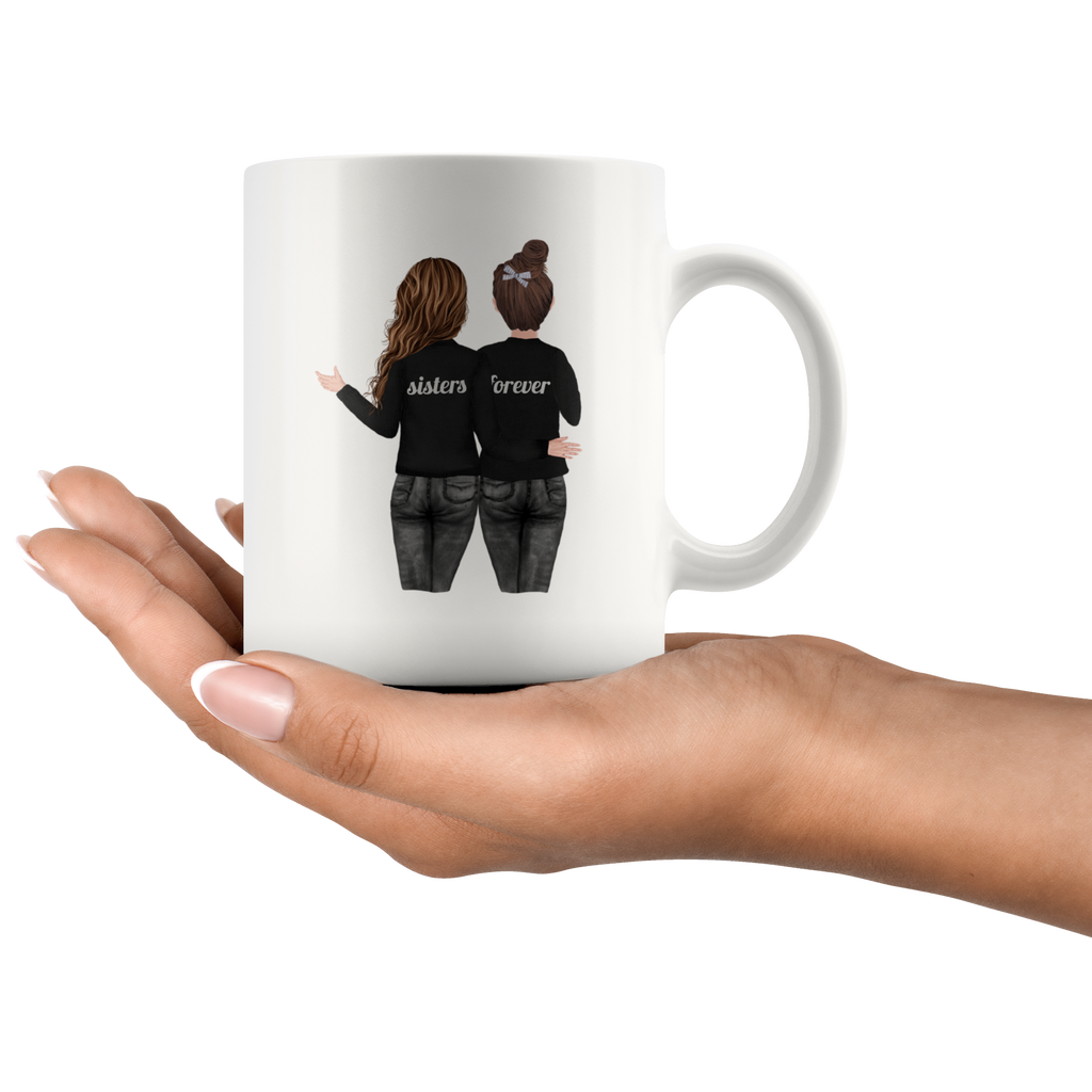 Sisters Forever Watercolor Mug Set