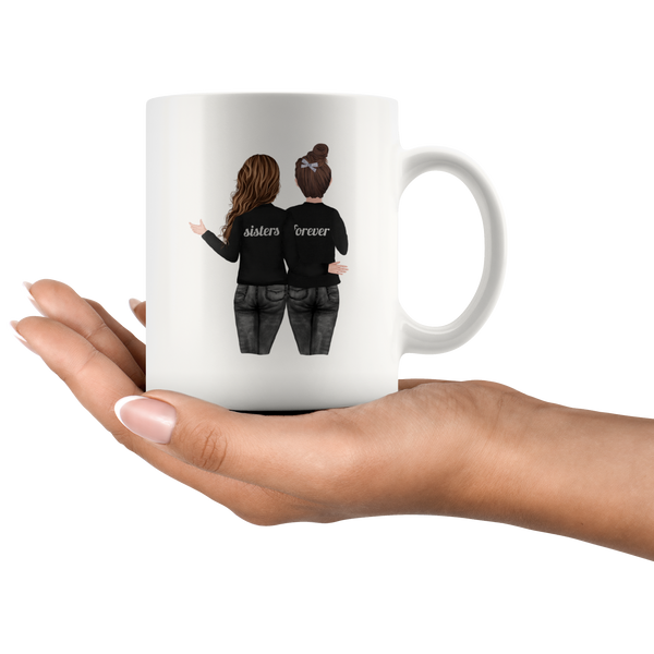 Sisters Forever Watercolor Mug Set