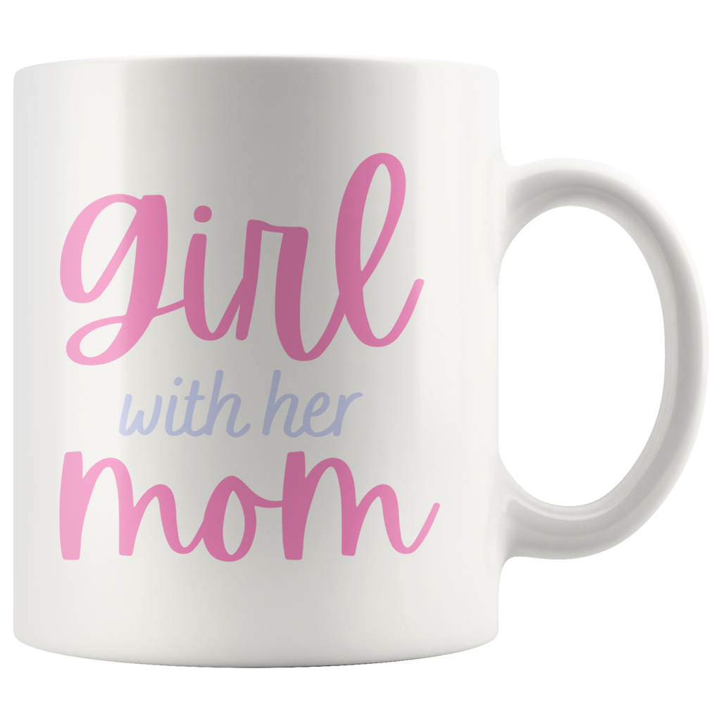 Mommy & Me Cursive Ribbon 11oz+15oz Mug Set