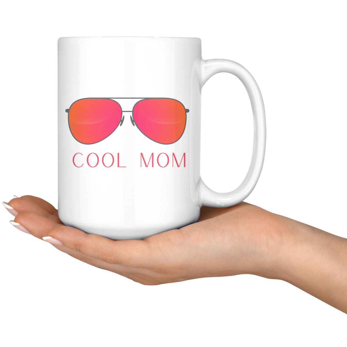 Cool Mom Cool Kid Retro Sunglasses 11oz+15oz Mug Set
