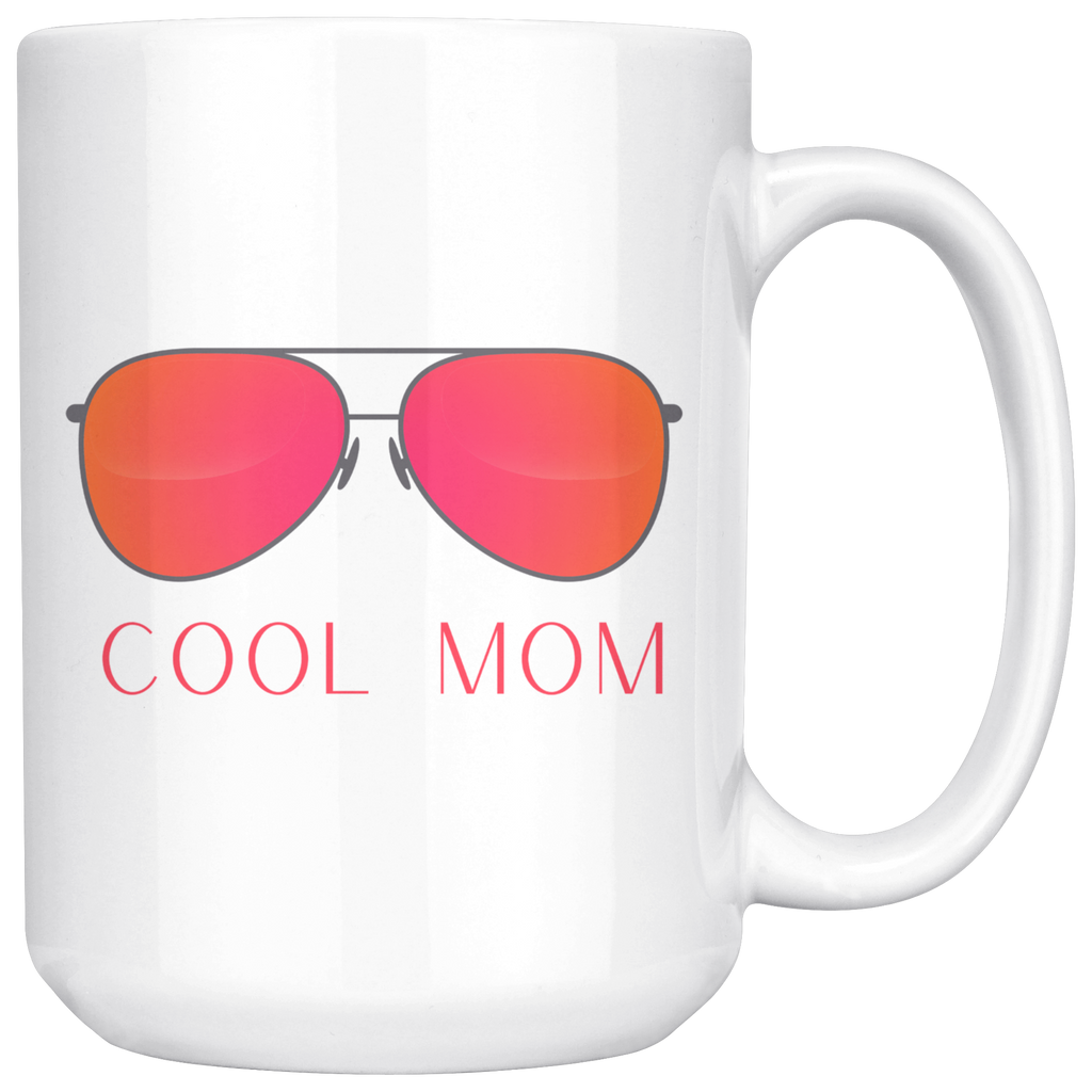 Cool Mom Cool Kid Retro Sunglasses 11oz+15oz Mug Set