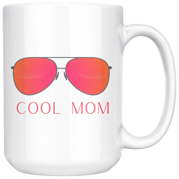 Cool Mom Cool Kid Retro Sunglasses 11oz+15oz Mug Set