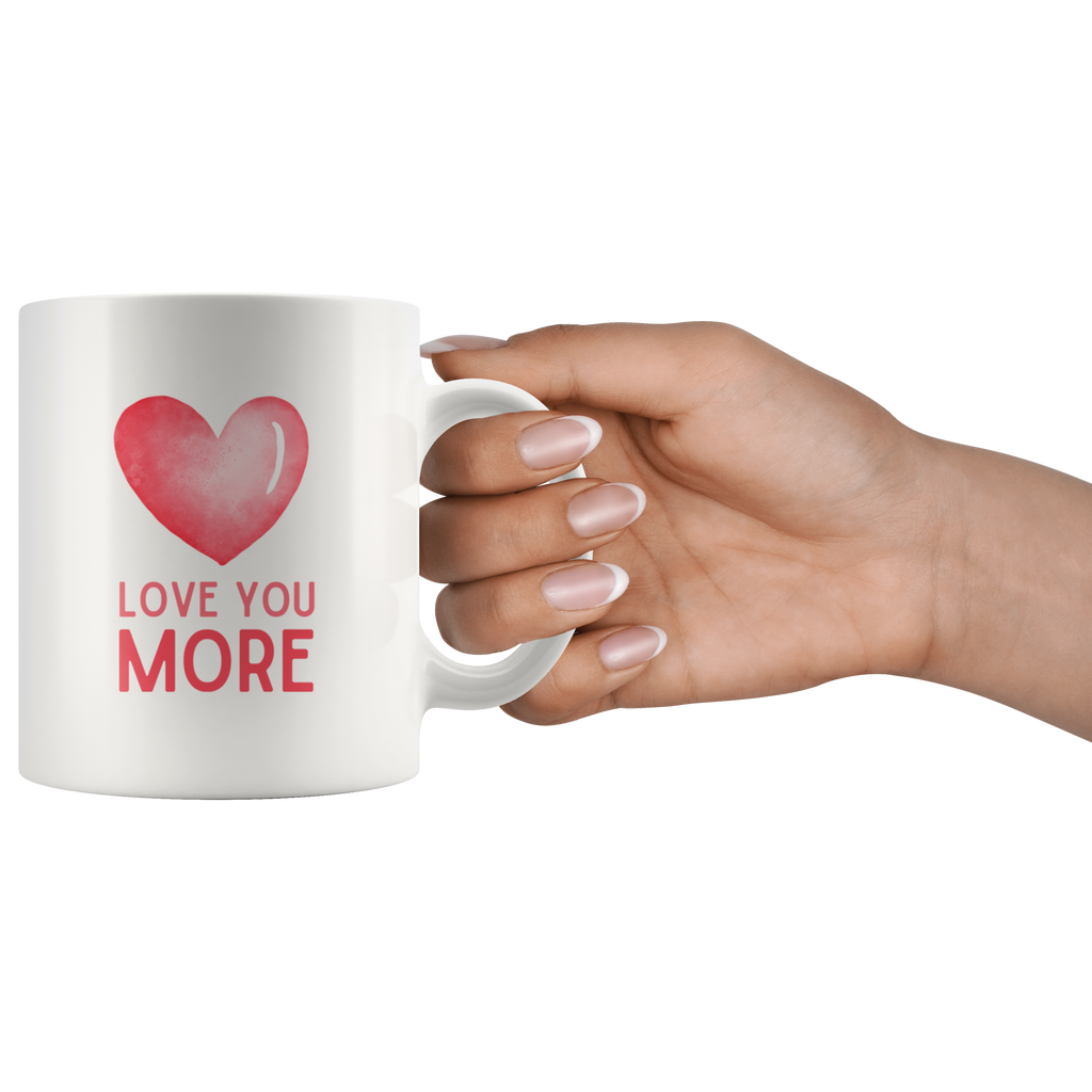 Love You Most, Love You More Heart Mug Set