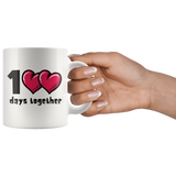 Load image into Gallery viewer, 1&lt;3&lt;3 Days Together Cute Bubble Heart Mug Set
