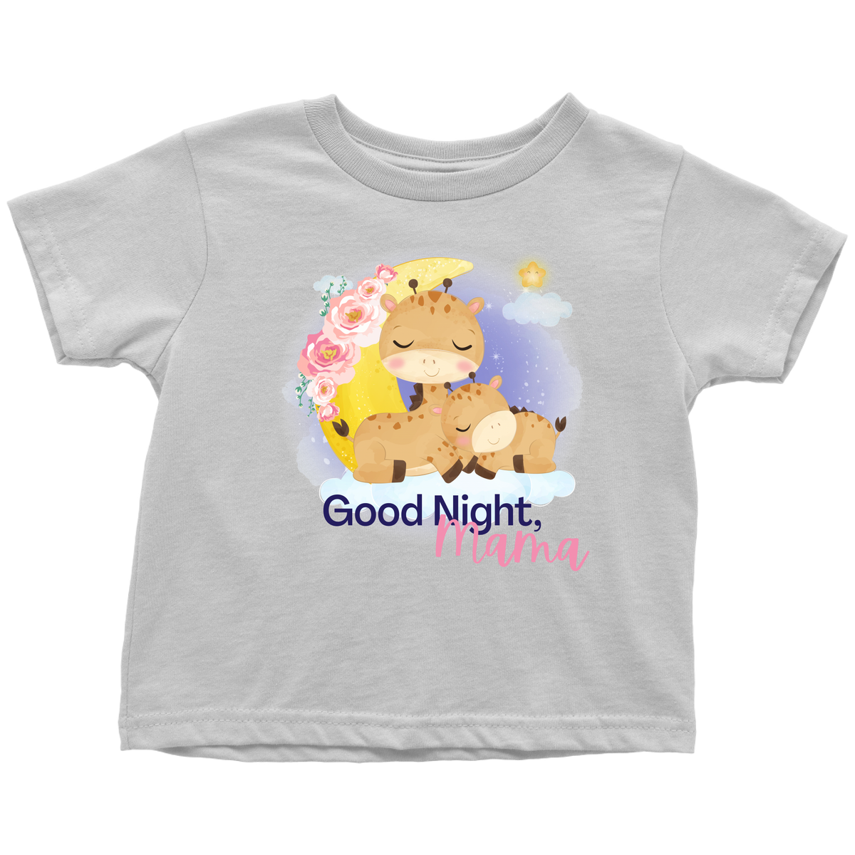 Good Night, Mama Good Night My Love Cute Giraffe Pajama Shirts
