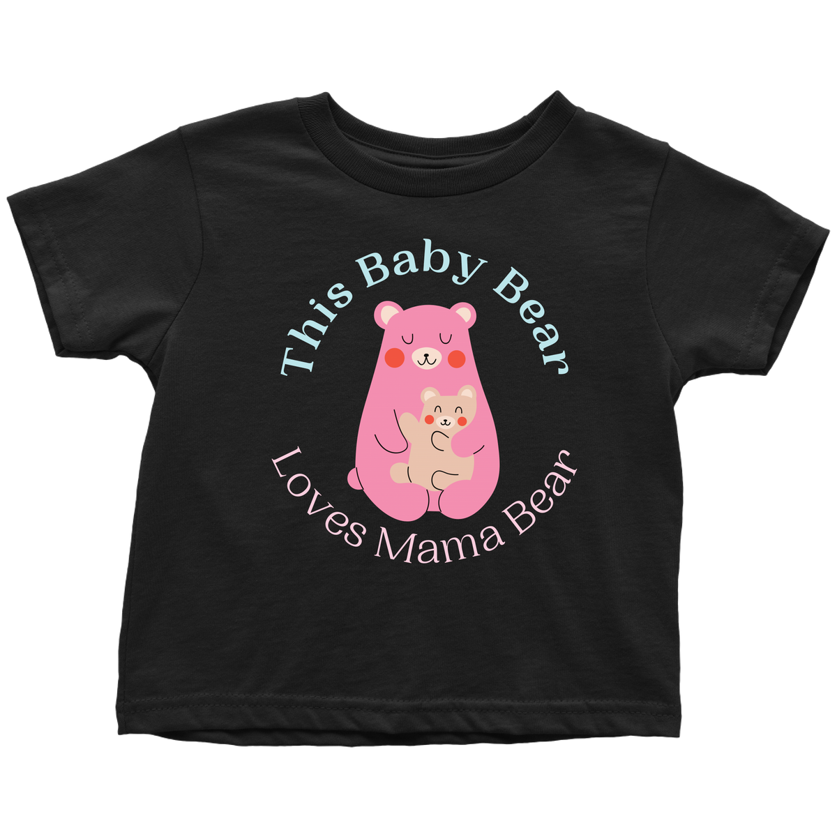 Cuddly Pastel Mommy and Baby Bear Shirt Set