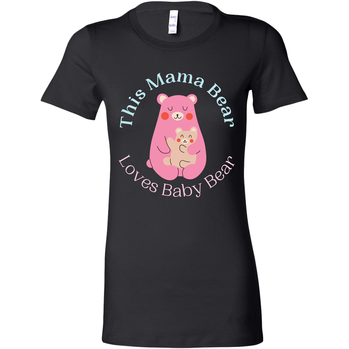 Cuddly Pastel Mommy and Baby Bear Shirt Set