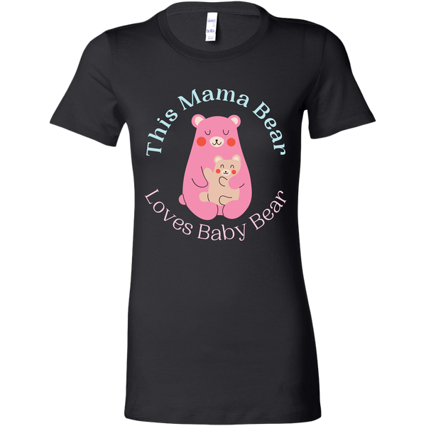 Cuddly Pastel Mommy and Baby Bear Shirt Set