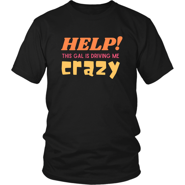 Help Driving Me Crazy Funny Couples T-Shirt Combo Set