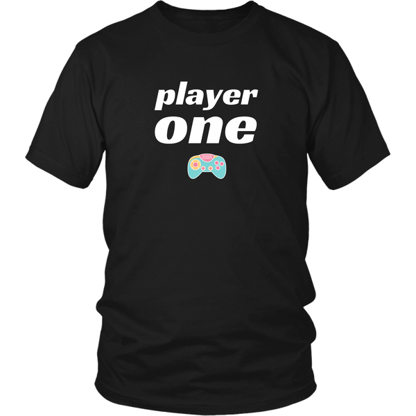 Player One Player Two Gamer Couple T-Shirt Set Combo