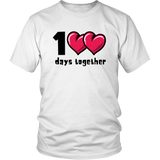 Load image into Gallery viewer, 1&lt;3&lt;3 Days Together Cute Bubble Heart Couple T-Shirt Set