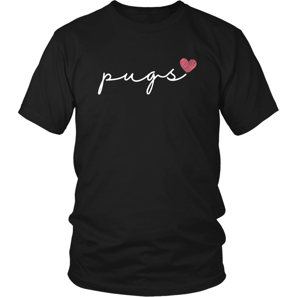 Pugs Love Cursive T-Shirt Set