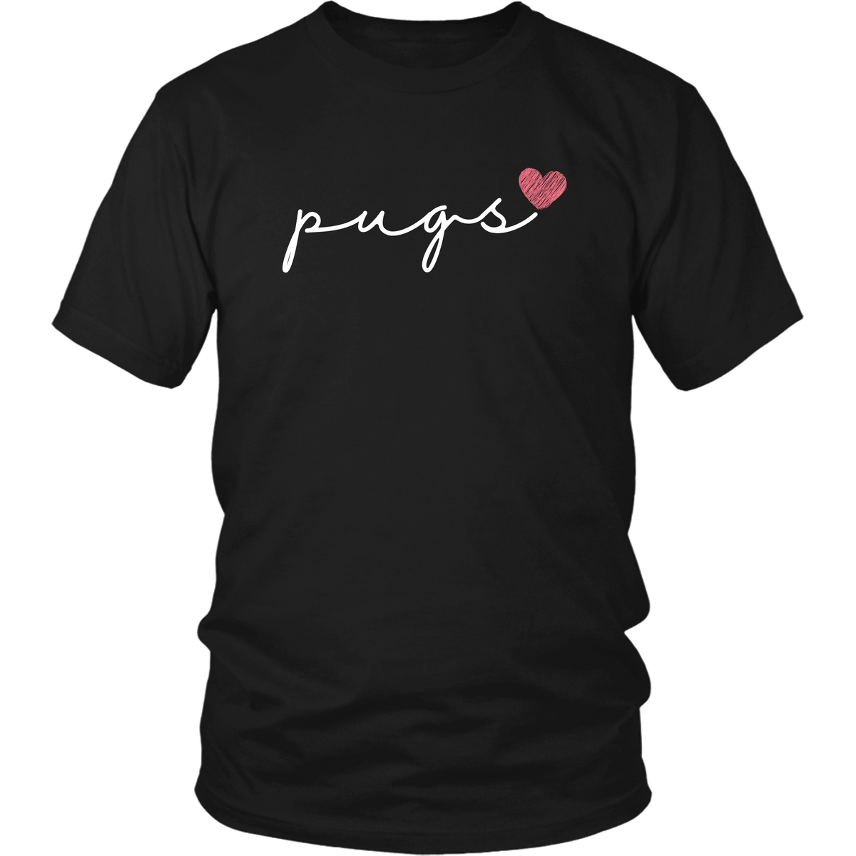 Pugs Love Cursive T-Shirt Set