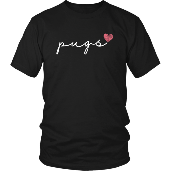 Pugs Love Cursive T-Shirt Set