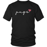 Load image into Gallery viewer, Pugs Love Cursive T-Shirt Set