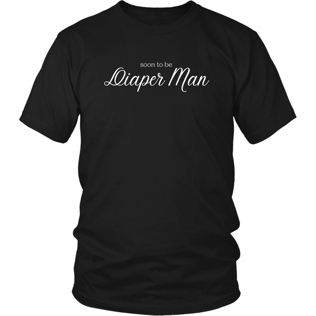 Soon To Be Diaper Man and Vomit Catcher Funny Couples T-Shirt Set