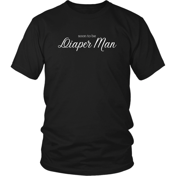Soon To Be Diaper Man and Vomit Catcher Funny Couples T-Shirt Set