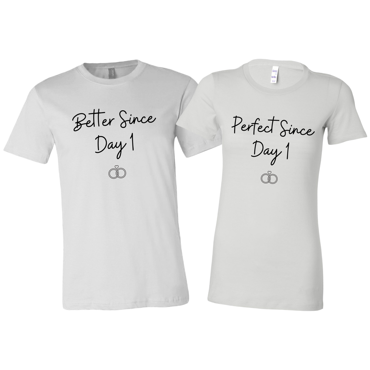 Perfect & Better Since Day 1 Funny Anniversary Couple's Shirt Main image