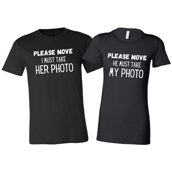 Photo Selfie Taking Couple Funny Couple Shirt Set