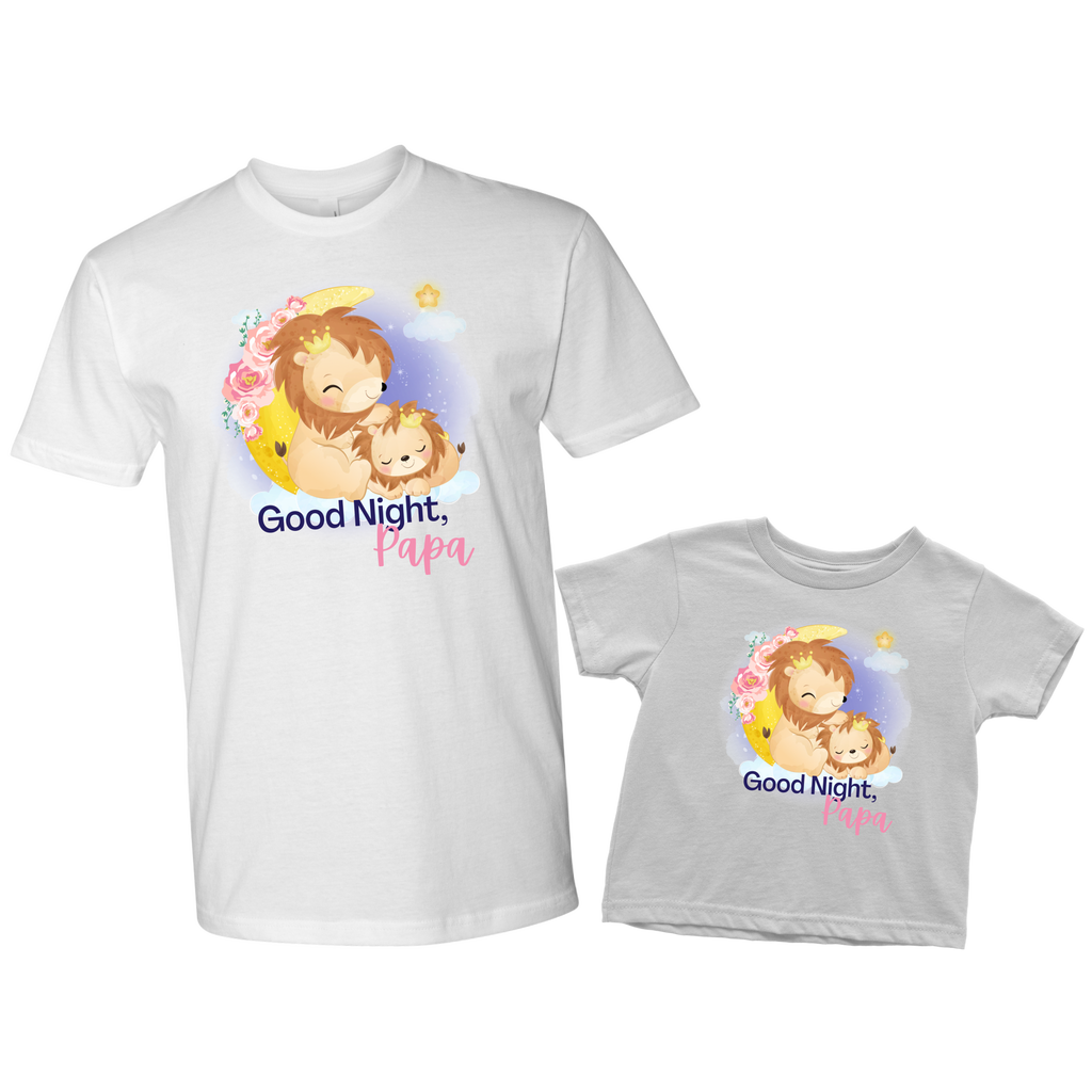 Good Night, Papa Good Night Pumpkin Cute Lion Pajama Shirts