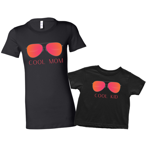 Cool Mom Cool Kid Retro Sunglasses Shirt Set
