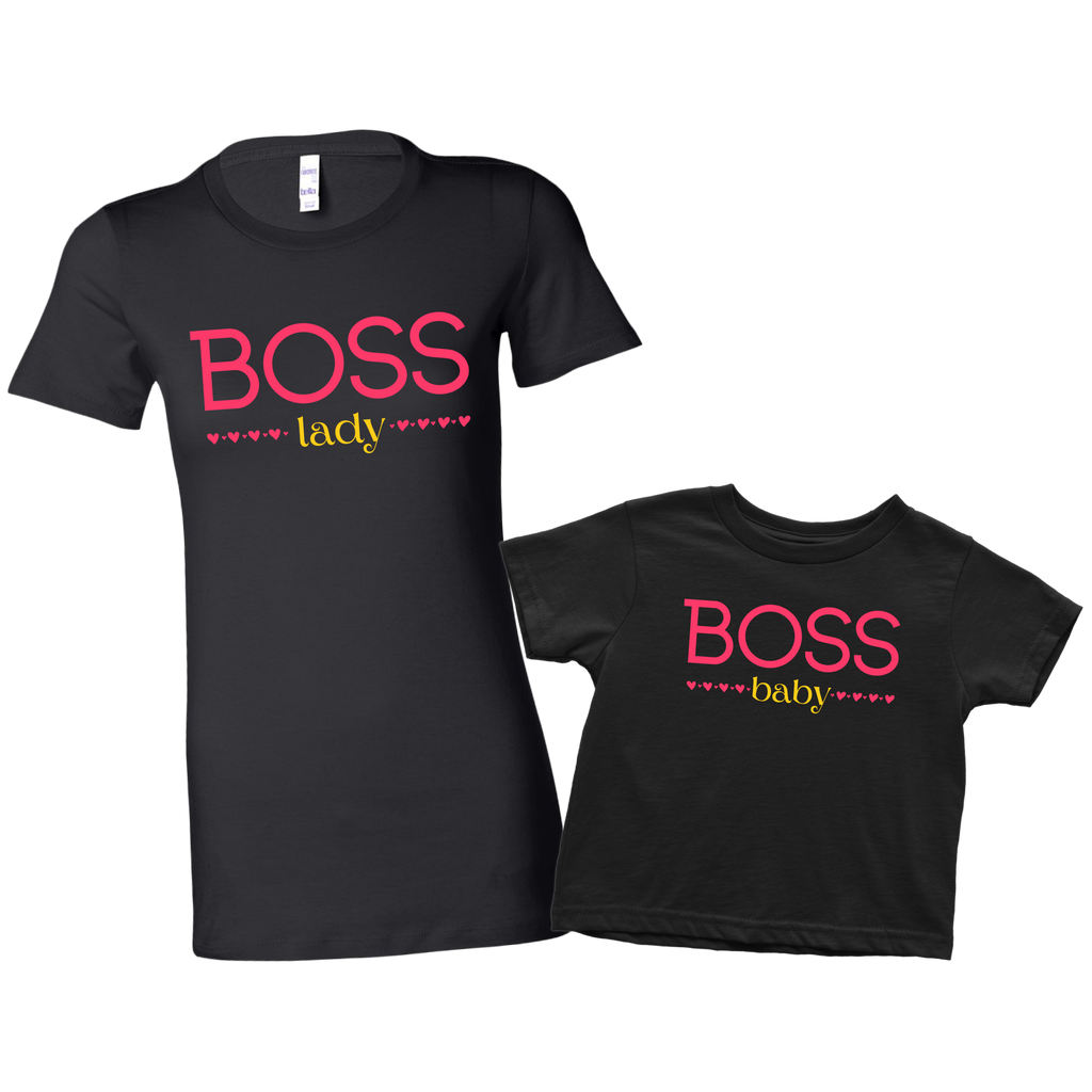 Boss Baby and Boss Lady Team Shirt Set Combo