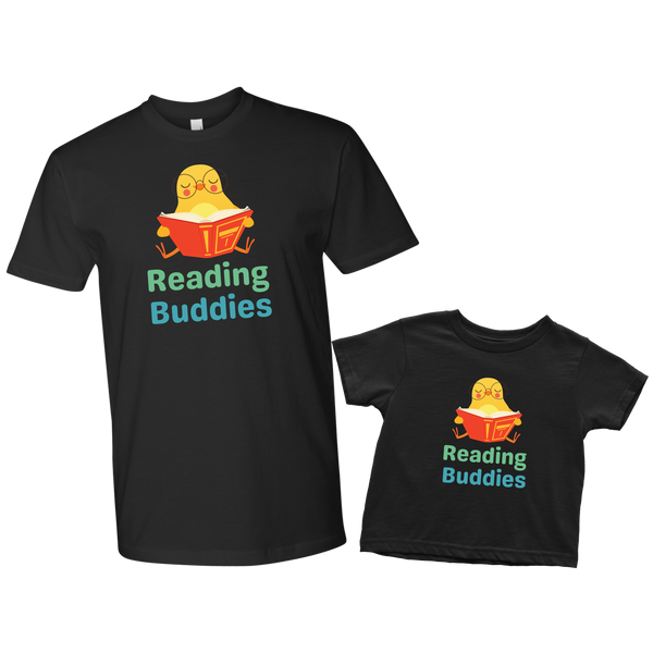 Reading Buddies Cute Bird Daddy & Me Shirt Set Combo